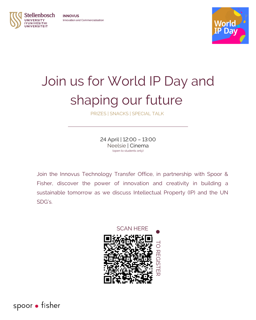 World IP Day student event poster